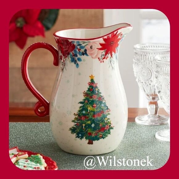 The Pioneer Woman Wishful Winter Christmas Tree Pitcher - Picture 2 of 4